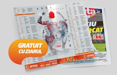La început de an ia-ți afișul “Anul Sportiv 2022”, gratuit cu Gazeta Sporturilor