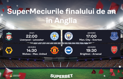 SuperFotbal pe final de an. Granzii din Premier League, favoriți pe linie în ultima etapă din 2022