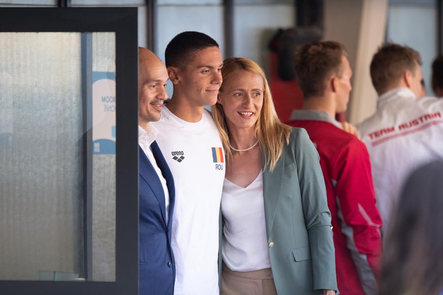 Camelia Potec alături de David Popovici FOTO Raed Krishan Gânduri și ținte pentru 2023 » Ce-și propun federațiile în an preolimpic