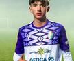 Andrei Dinu, după debutul bifat în Cupa României / Sursă foto: Facebook@ Fotbal Club Argeș Pitești