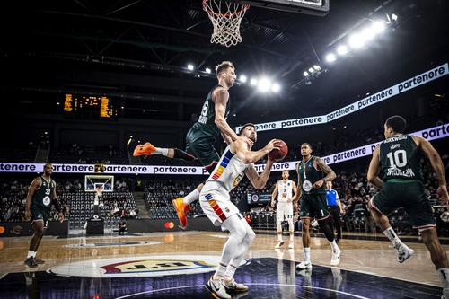 U-BT Cluj-Napoca - Slask Wroclaw, meciul 61 al trupei lui Mihai Silvășan în 2025/Foto: euroleaguebasketball.net
