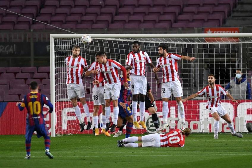 Leo Messi (33 de ani) a reușit un gol superb pentru Barcelona în victoria cu Athletic Bilbao, scor 2-1, din runda #21 a campionatului din Spania.