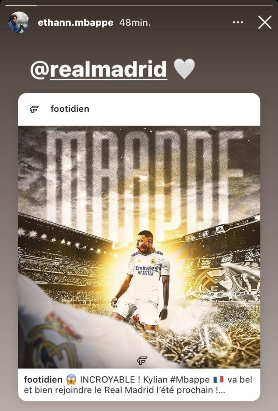 Imaginea postată de Ethann Mbappe Ultima zi de mercato în Europa, toate mutările » Transferul lui Mbappe la Real Madrid, confirmat de fratele fotbalistului! Barcelona, lovitură în ultima clipă