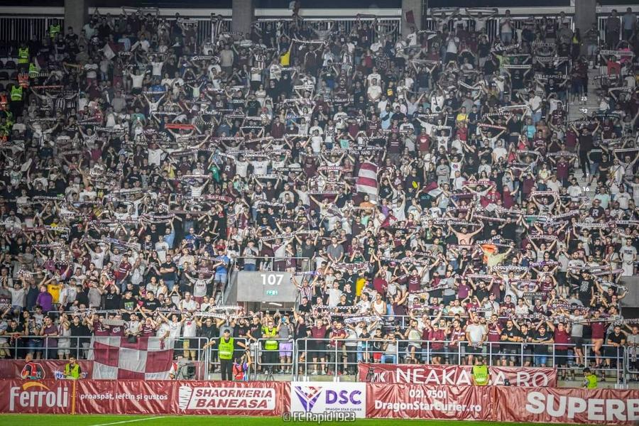 Galeria lui Rapid, foto: facebook FC Rapid 1923 Emulație la Rapid după succesul din derby-ul cu Dinamo! Suporterii iau cu asalt Giuleștiul pentru meciul cu Oțelul