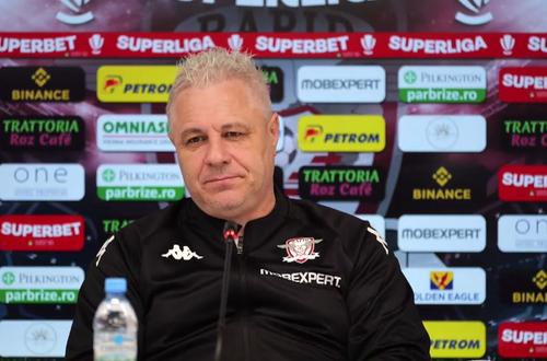 Marius Șumudică (53 de ani), antrenorul Rapidului, a susținut vineri la prânz conferința de presă premergătoare duelului cu liderul Superligii, Universitatea Cluj.