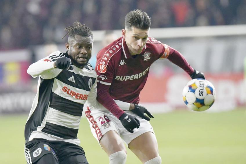 Alexandru Dobre (dreapta), în Rapid - U Cluj // FOTO: Cristi Preda (GSP.ro)