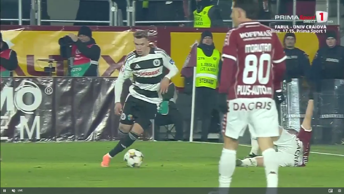 A luat galben cu U Cluj și va rata meciul Hermannstadt - Rapid