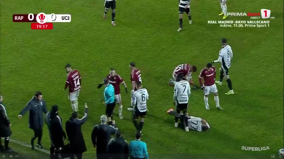 Jakub Hromada a luat galben cu U Cluj și va fi suspendat cu Hermannstadt