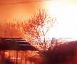 Incendiu la baza FCSB de la Berceni // FOTO: Captură Antena 1