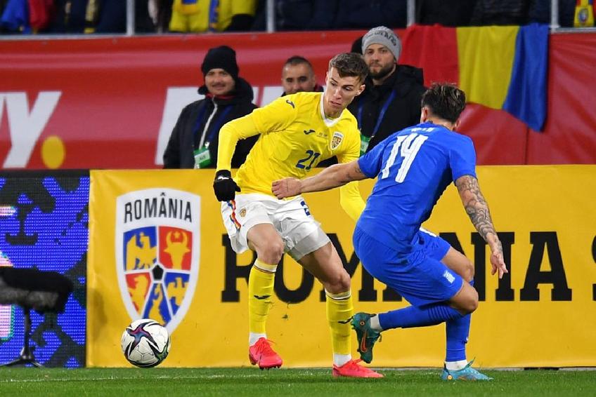 Tavi Popescu a debutat la națională în amicalul cu Grecia / FOTO Raed Krishan