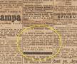 Prima mențiune a echipei Steaua București, în februarie 1922, în ziarul „Dimineața”