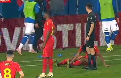 Au jucat 3 minute cu „bomba în casă” » Titularul celor de la FCSB s-a accidentat, a riscat și era să își dea autogol!