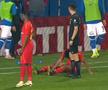 Siyabonga Ngezana (26 de ani), fundașul central al celor de la FCSB, s-a accidentat în minutul 53 al deplasării cu Farul. Sud-africanul a forțat, a revenit pe gazon câteva clipe, și a fost la un pas de autogol.