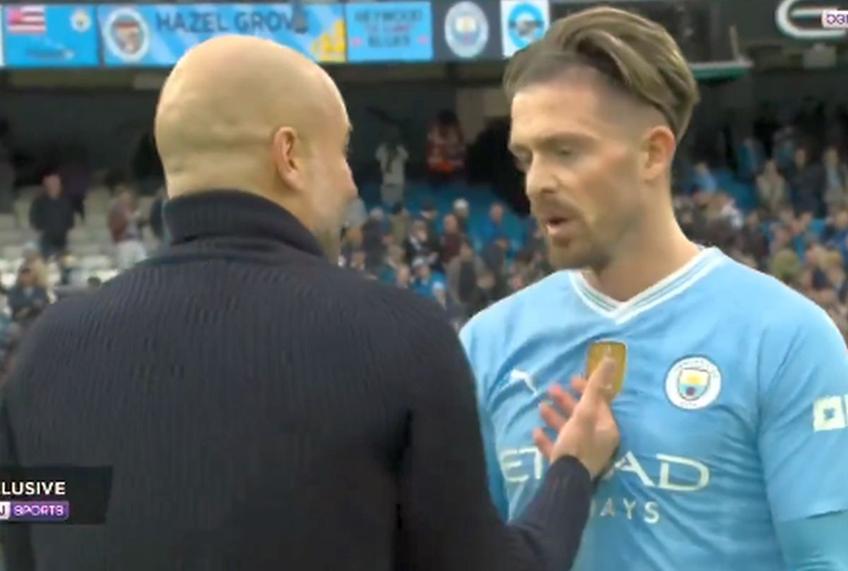 Guardiola și Jack Grealish după Man. City - Arsenal