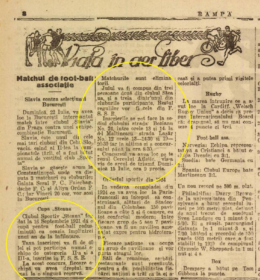 Incredibil, dar adevărat: Steaua și Dinamo au existat cu mult înainte de venirea tancurilor sovietice! Steaua a apărut chiar înaintea Rapidului