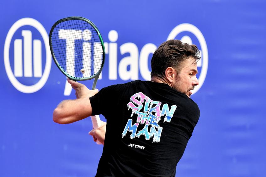 Stan Wawrinka la aantrenamentul de luni FOTO Cristi Preda