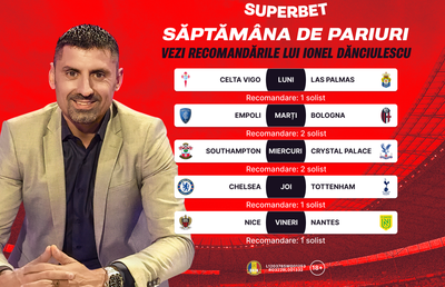Săptămâna de pariuri cu Ionel Dănciulescu! Vezi care sunt cele mai tari meciuri și cele mai tari selecții