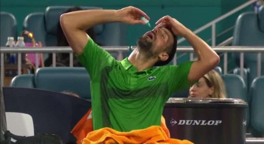 Care este motivul pentru care Novak Djokovic a apărut cu ochiul umflat și vânăt la Miami Open
