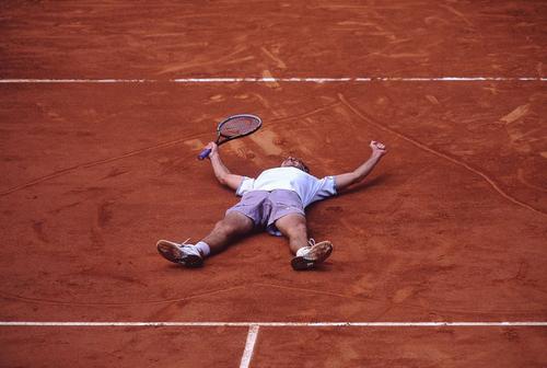 Gustavo Kuerten și inima desenată pe zgură, un simbol transportat peste ani Foto Guliver/GettyImages