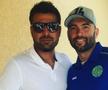 Alex Nedelcu alături de Adrian Mutu în iulie 2017 / foto: Instagram @aalleexx_nneeddee