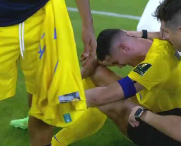 Cristiano Ronaldo a plâns în hohote după ce a pierdut finala Cupei Regelui / foto: Captură GSP