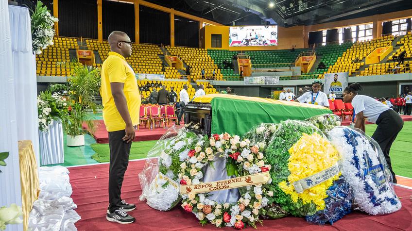 Aaron Boupendza a fost înmormântat în Gabon