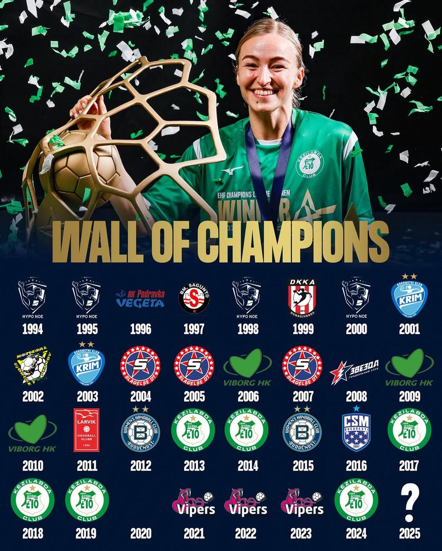 Lista câștigătoarelor Ligii Campionilor. Foto: Instagram „Regina Europei” se decide în Final Four-ul de la Budapesta! Cele 4 superechipe care se luptă azi pentru trofeul Ligii Campionilor