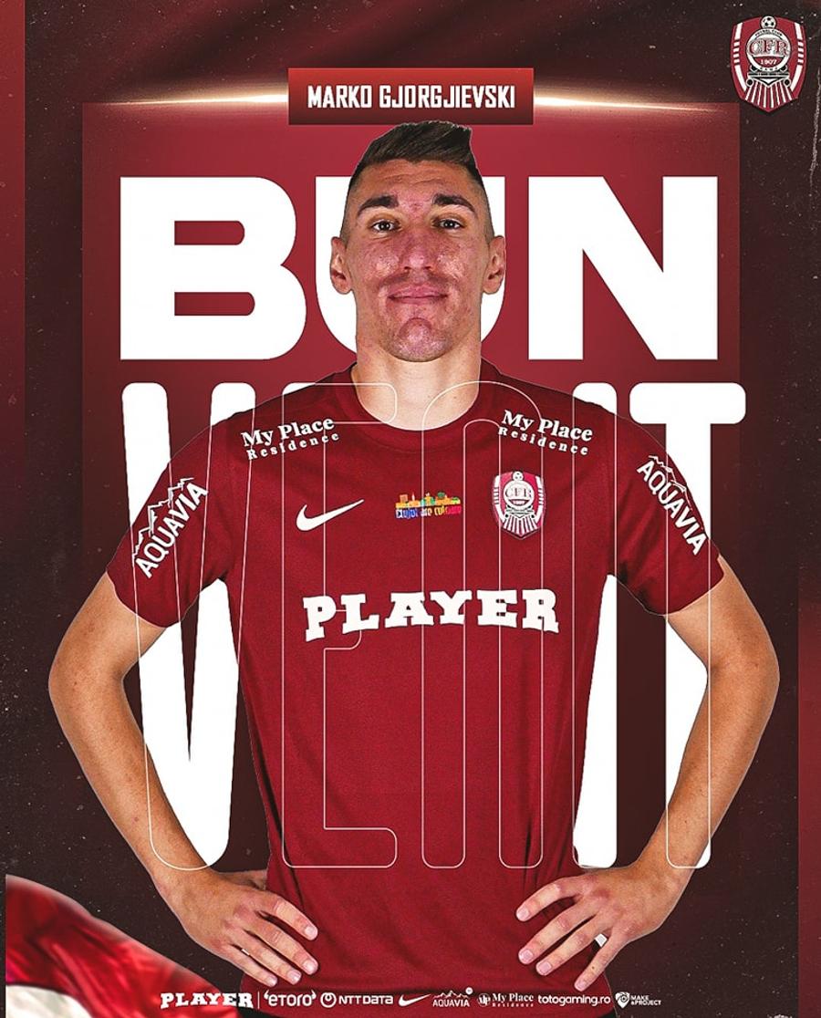 Marko Gjorgjievski / foto: Facebook CFR Cluj CFR Cluj a anunțat primul transfer al verii: Dan Petrescu și-a adus golgeter!