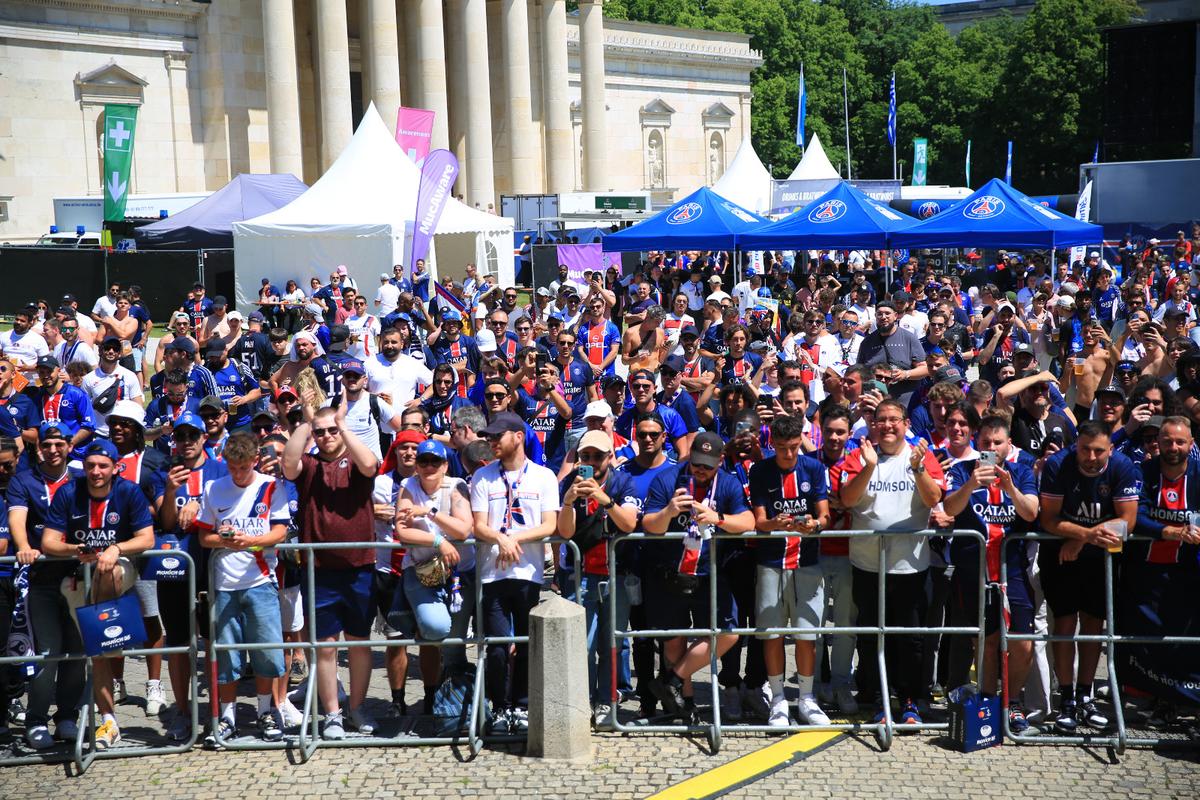 Atmosfera finala liga campionilor Marienplatz
