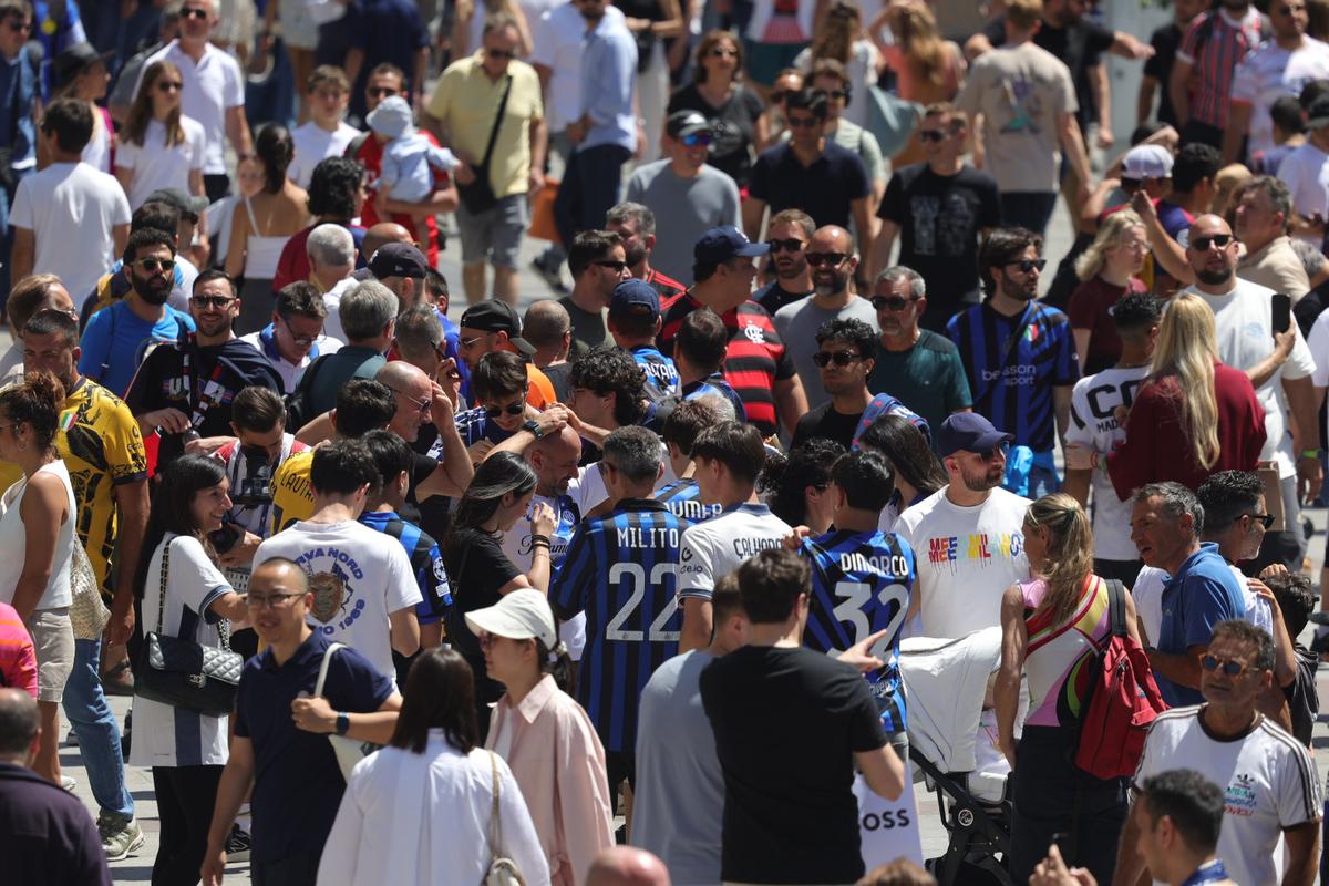 Atmosfera finala liga campionilor Marienplatz