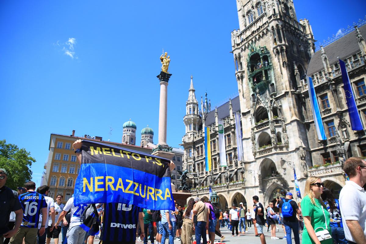 Atmosfera finala liga campionilor Marienplatz