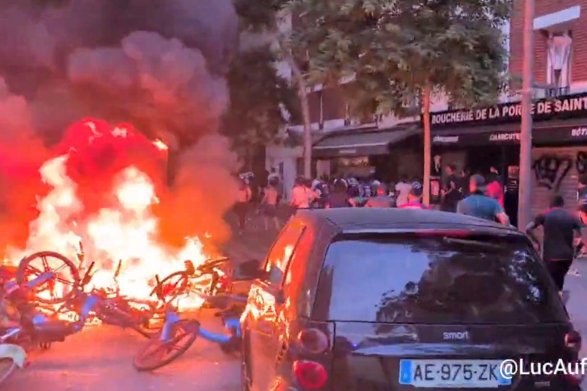 Scene de război în Franța, după finala Ligii » Au dat foc și s-au bătut cu forțele de ordine: 416 arestări!