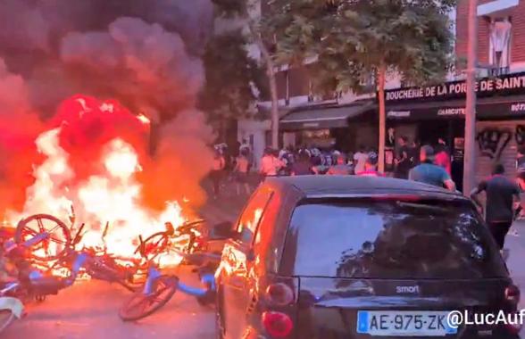 Scene de război în Franța, după finala Ligii » Au dat foc și s-au bătut cu forțele de ordine: 416 arestări!