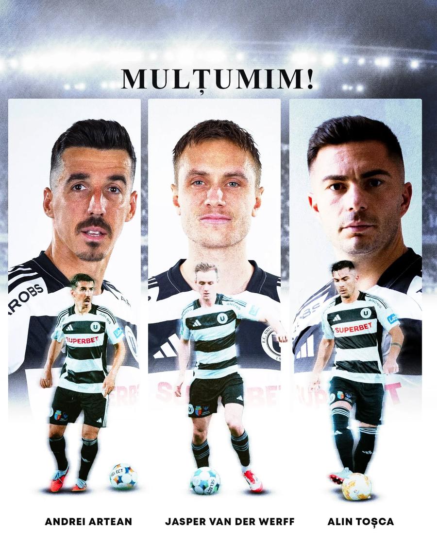 3 plecări dintr-un foc de la U Cluj: „Succes!”