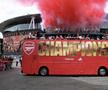 Arsenal a celebrat titlul câștigat în Premier League pe străzile Londrei