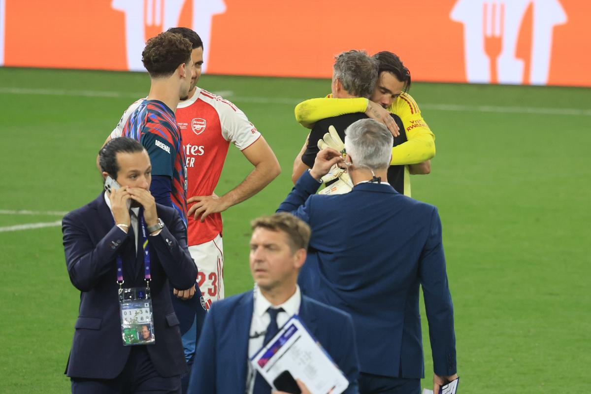 Imagini de la finalul meciului PSG - Arsenal