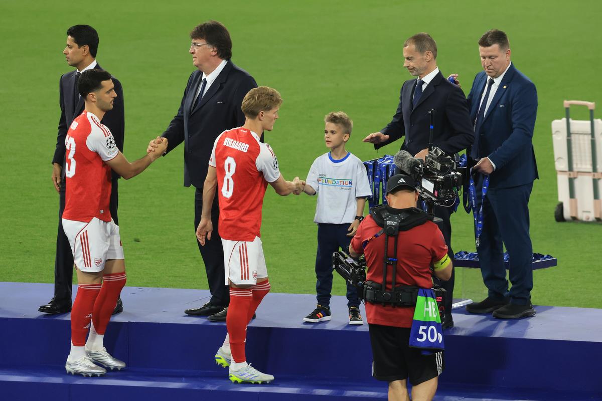 Imagini de la finalul meciului PSG - Arsenal