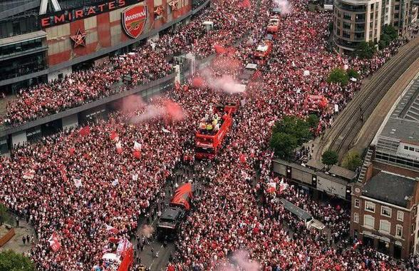 Arsenal a scos peste 500.000 de suporteri pe străzile din Londra, a doua zi după finala pierdută cu PSG