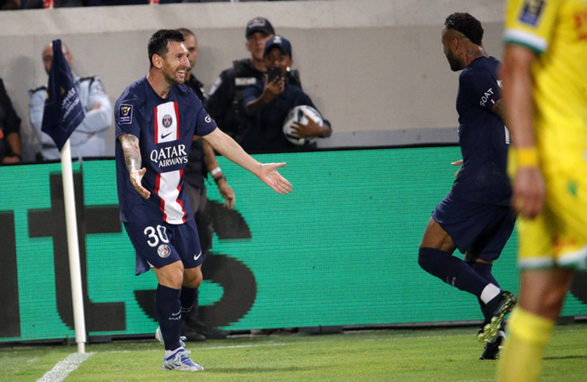 PSG, campioana din Ligue 1, a triumfat în Supercupa Franței, scor 4-0 cu Nantes (câștigătoarea Cupei) pe arena Bloomfield din Tel-Aviv / foto: twitter.com/PSG_inside