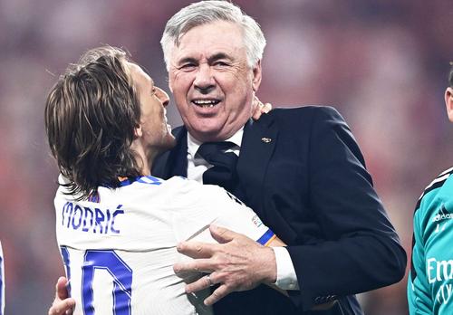 Carlo Ancelotti și Luka Modric