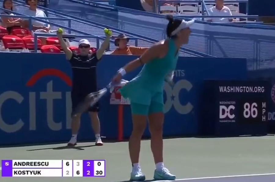 Bianca Andreescu, nervoasă Scandal în timpul duelului Andreescu - Kostyuk: „Taci!” » A fost nevoie de intervenția firmei de pază