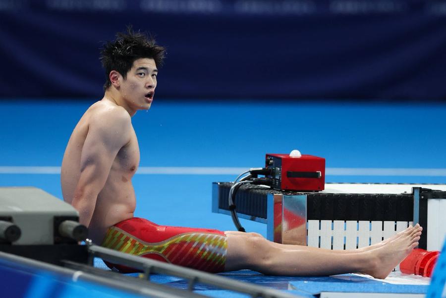 Pan Zhanle este cel pe care David Popovici va încerca să-l învingă diseară / Foto: Imago Cum s-au schimbat după semifinale cotele la pariuri pentru câștigătorul medaliei de aur de la 100 de metri liber » Cine este favorit diseară la titlul olimpic