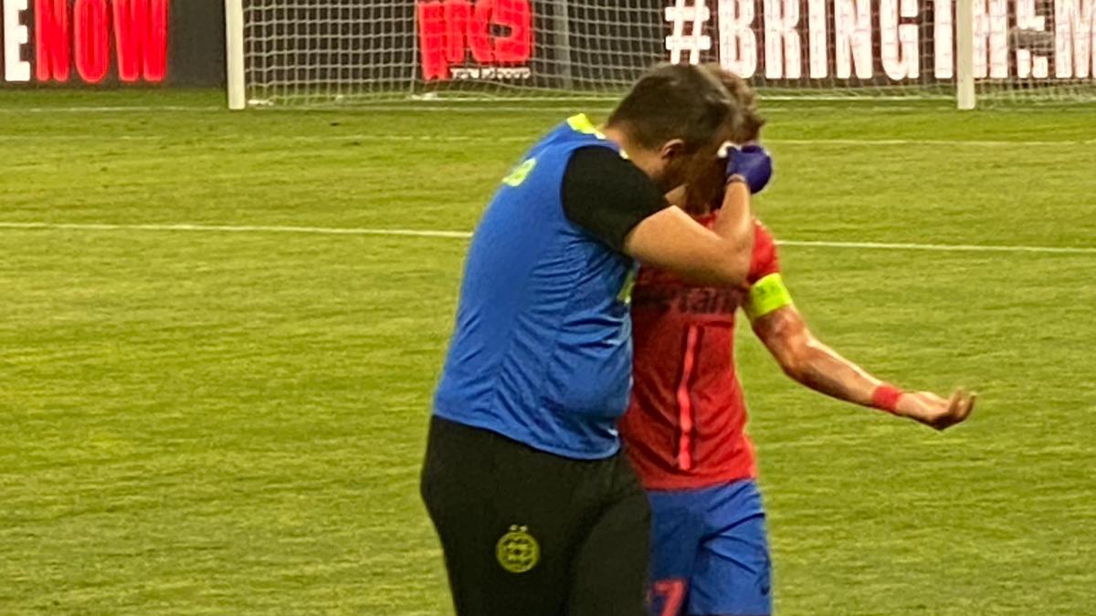 Darius Olaru, cu arcada spartă în Maccabi - FCSB