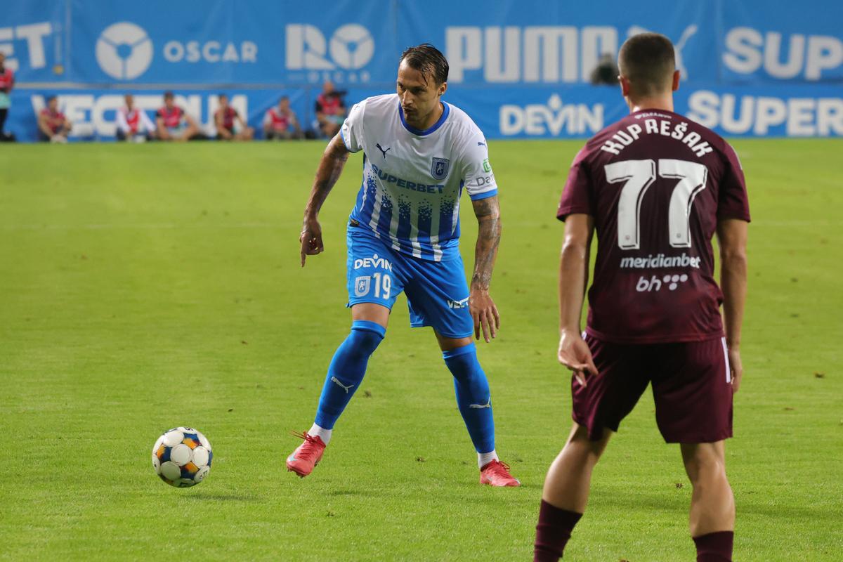 Autorul hattrick-ului din Universitatea Craiova - Sarajevo, imediat după calificare: „Nu a fost cel mai frumos gol al meu”