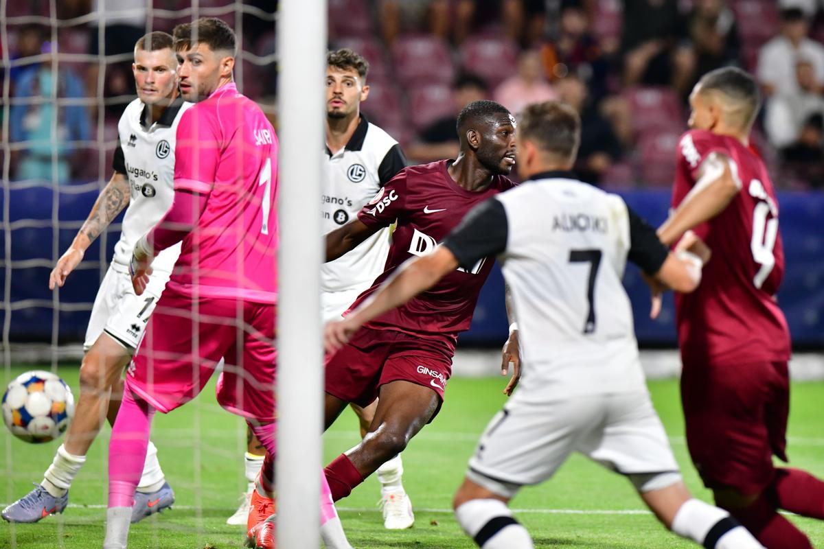 CALIFICARE împușcată de șeriful Sinyan! Dominată autoritar de Lugano, CFR Cluj nu s-a lăsat și a dat lovitura norocos în prelungiri!