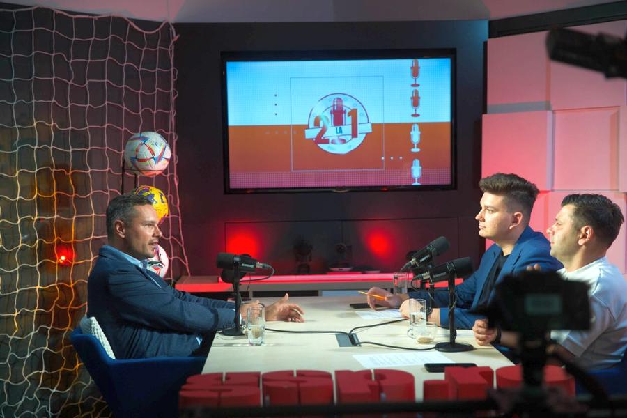 Vlad Munteanu, la podcastul GSP „2 la 1”, foto: Ionuț Iordache (GSP.ro) Fază genială cu Adi Mutu: „Eram la masă și îi pun capul în poală”. Ce a urmat