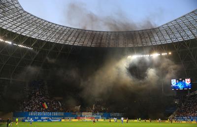 Craiova, amendată de UEFA după meciul cu Sarajevo » Oltenii riscă să închidă jumătate din Peluza Nord