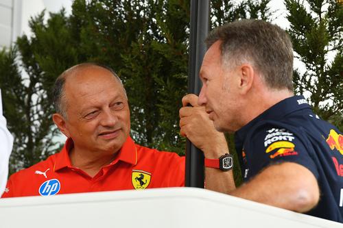 Fred Vasseur alături de Christian Horner, de curând demis de la Red Bull Racing // foto: Guliver/gettyimages