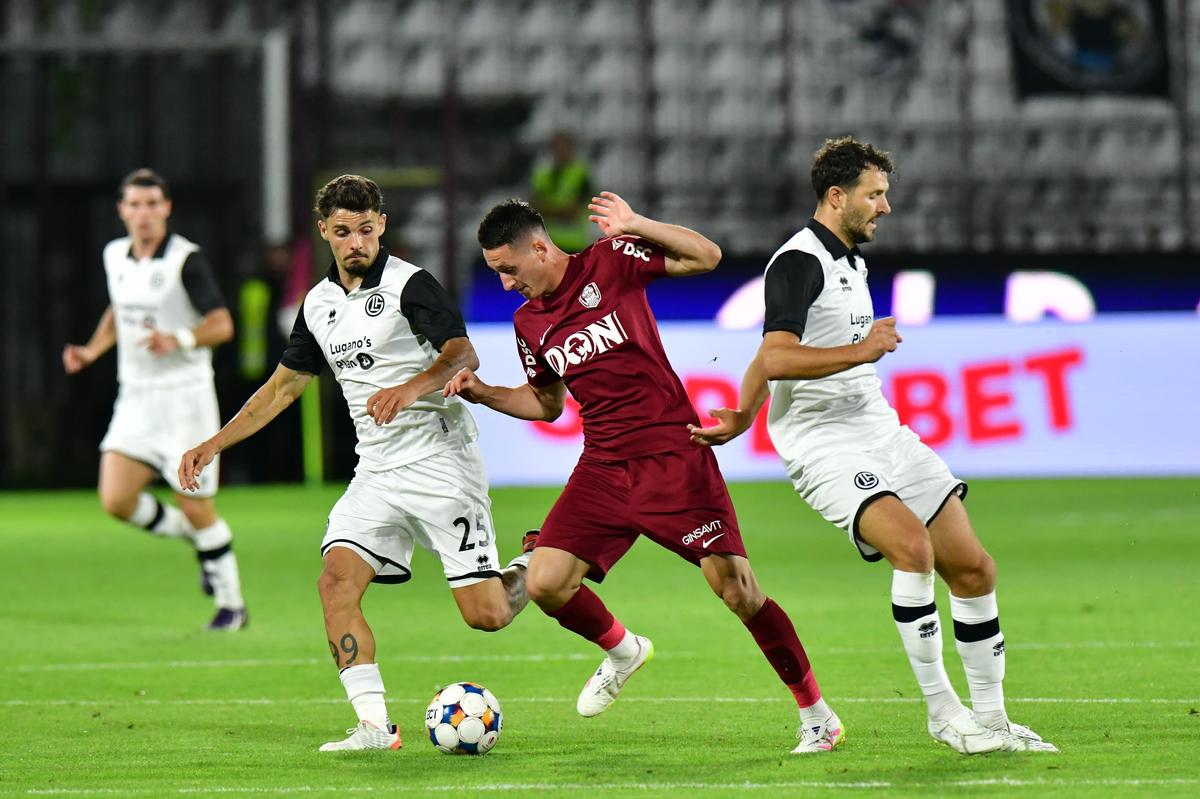 CALIFICARE împușcată de șeriful Sinyan! Dominată autoritar de Lugano, CFR Cluj nu s-a lăsat și a dat lovitura norocos în prelungiri!