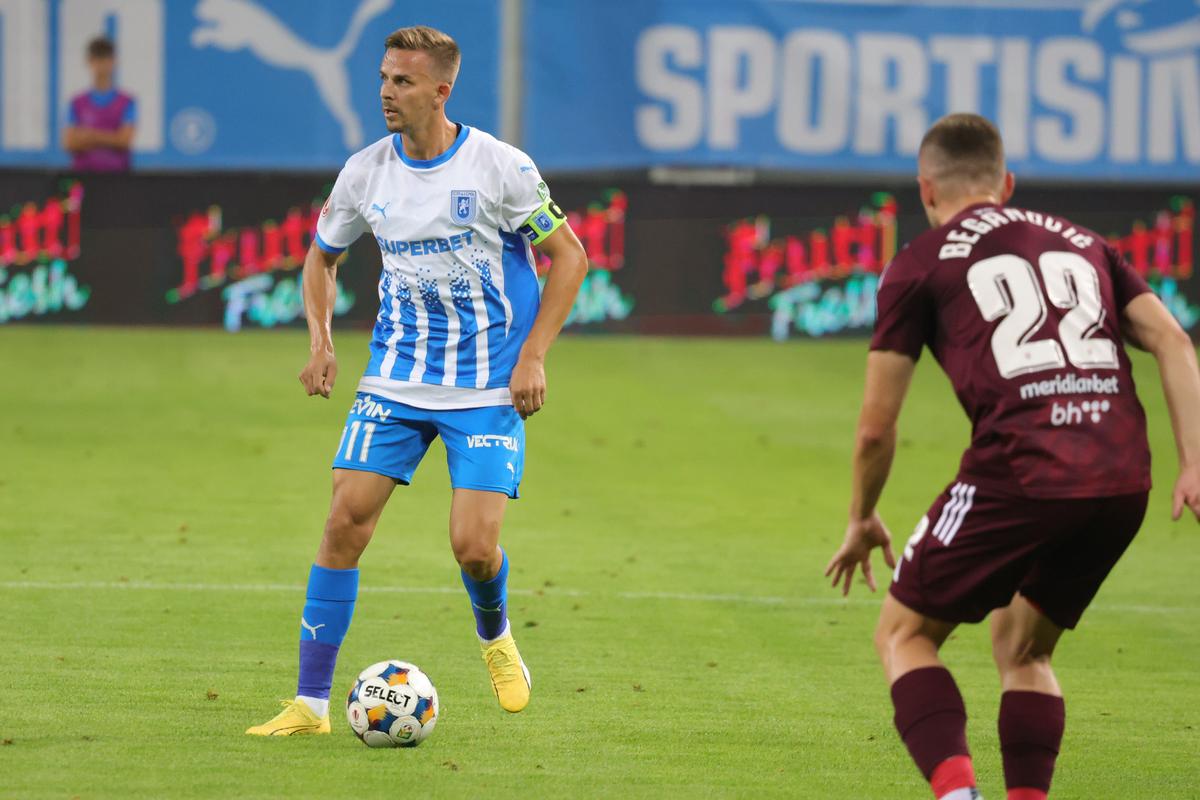 Autorul hattrick-ului din Universitatea Craiova - Sarajevo, imediat după calificare: „Nu a fost cel mai frumos gol al meu”